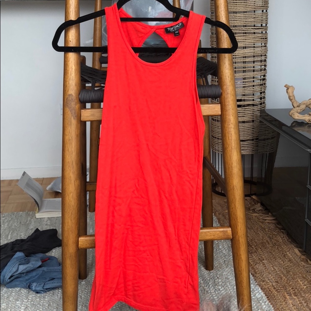 Red topshop dress